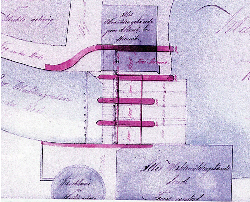 Lageplan der ehemaligen Ölmühle